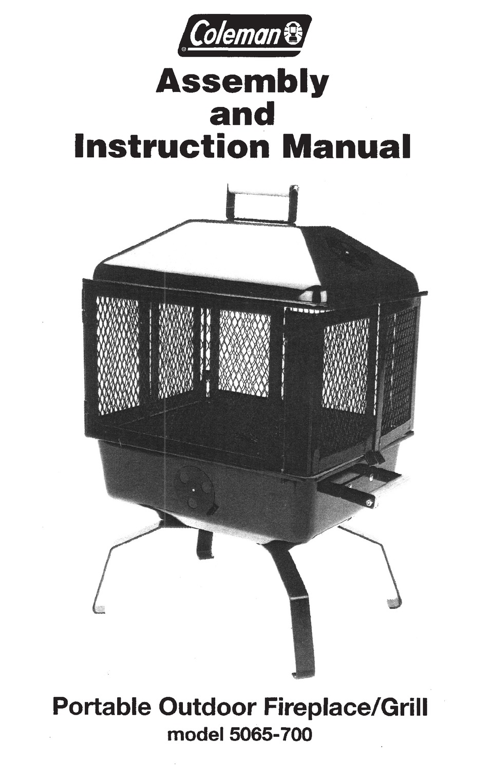 Coleman 5065 700 Assembly And, Coleman Portable Fire Pit