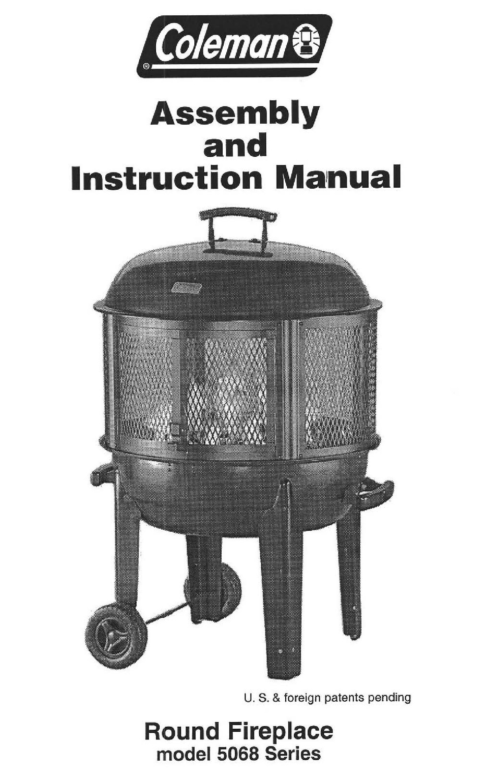 Coleman 5068 Series Assembly And, Coleman Fire Pit And Grill
