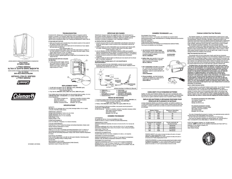 coleman electric cooler model 5645