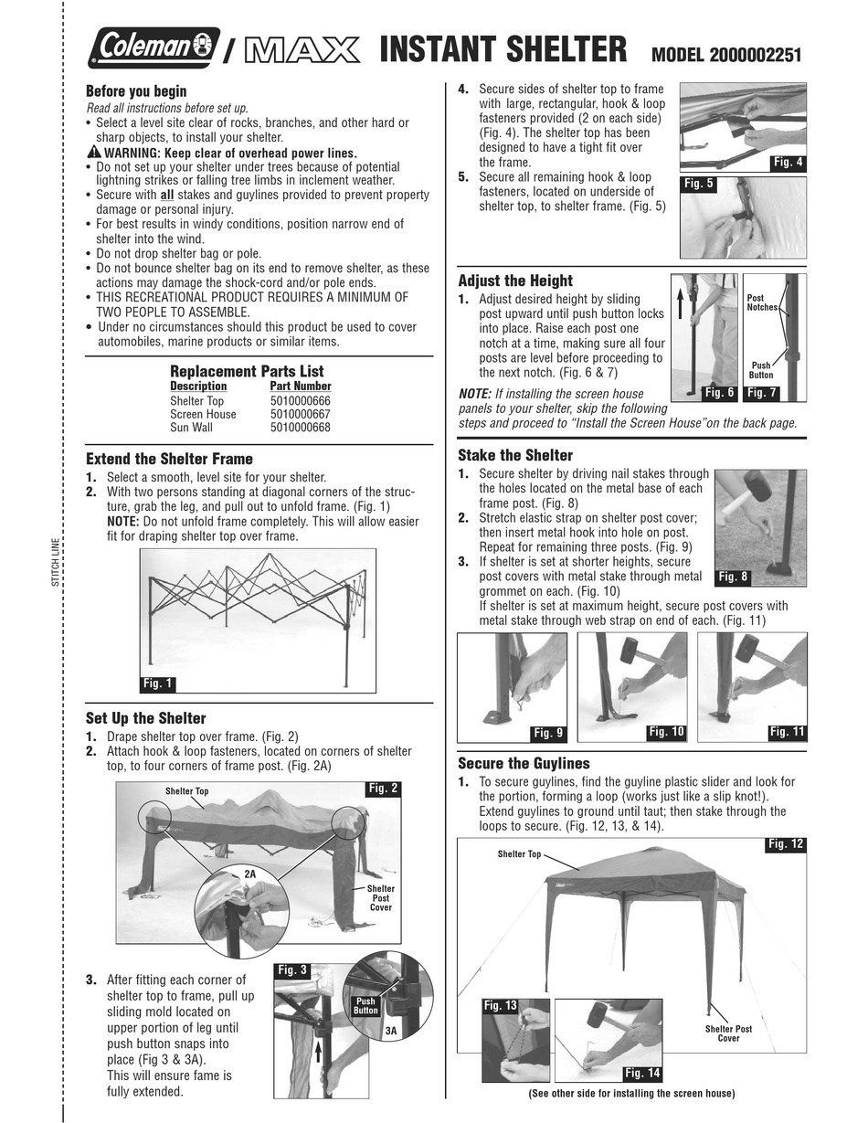 coleman pool manual