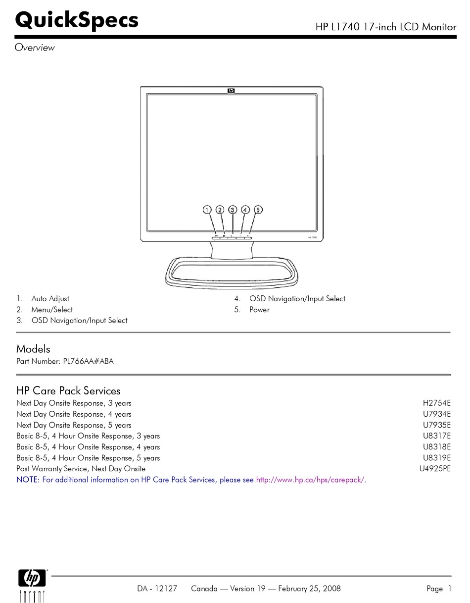 Hp l1706 схема