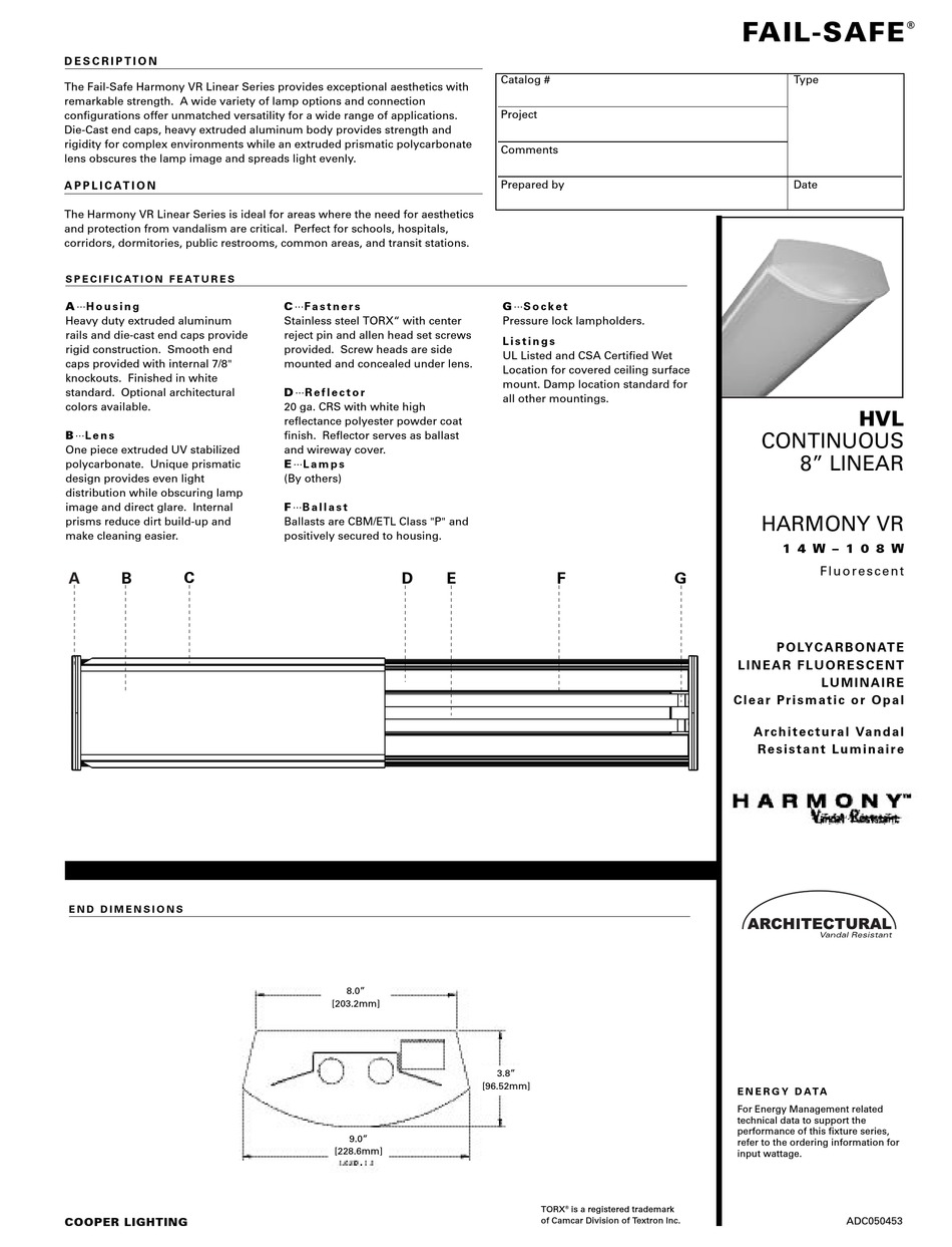COOPER LIGHTING FAILSAFE HVL SPECIFICATION SHEET Pdf Download ManualsLib