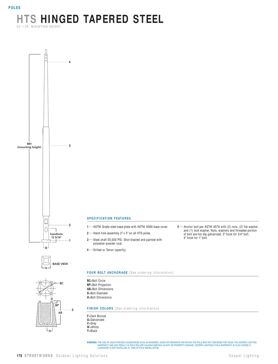 COOPER LIGHTING HTS M1 E1 Z1 SPECIFICATION SHEET Pdf Download | ManualsLib