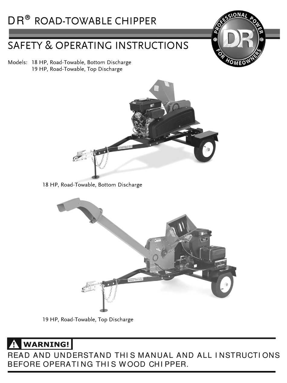 Dr 18 Hp Safety Operating Instructions Manual Pdf Download Manualslib