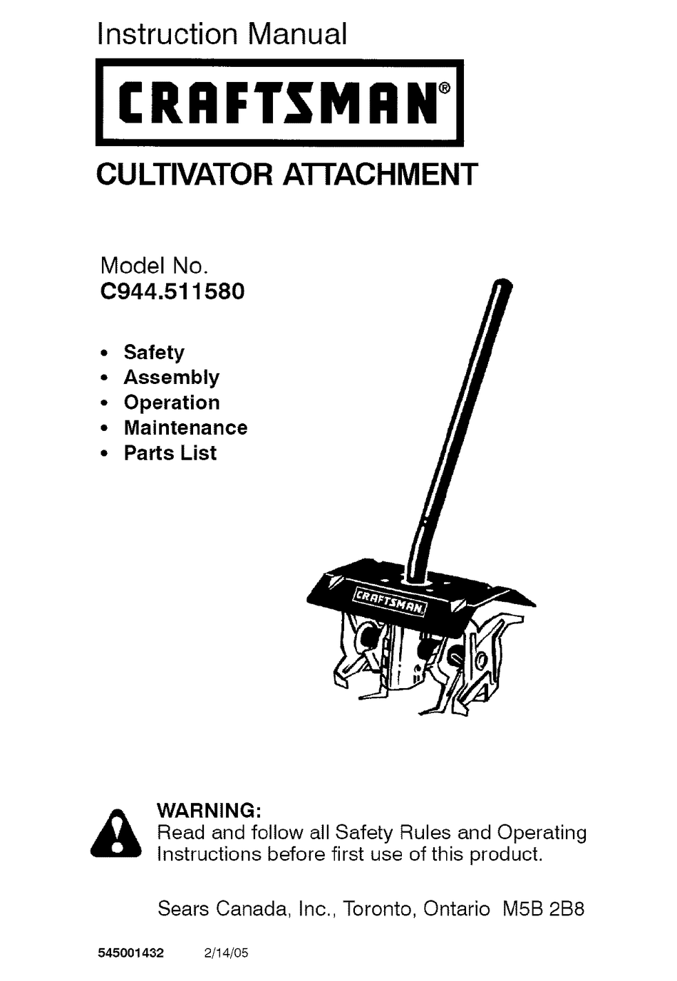 CRAFTSMAN 51158 INSTRUCTION MANUAL Pdf Download | ManualsLib