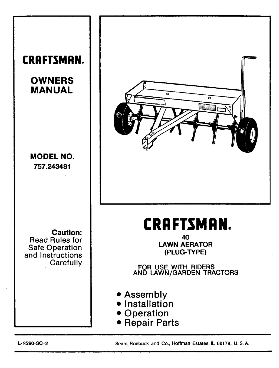 CRAFTSMAN 757.243481 OWNER'S MANUAL Pdf Download ManualsLib