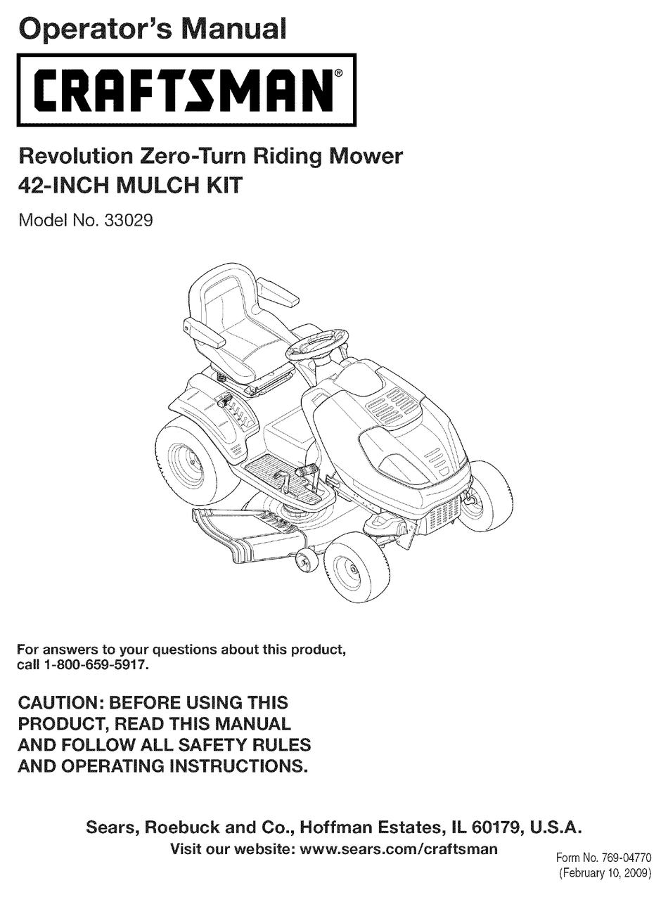 Craftsman zero turn mulch kit hot sale