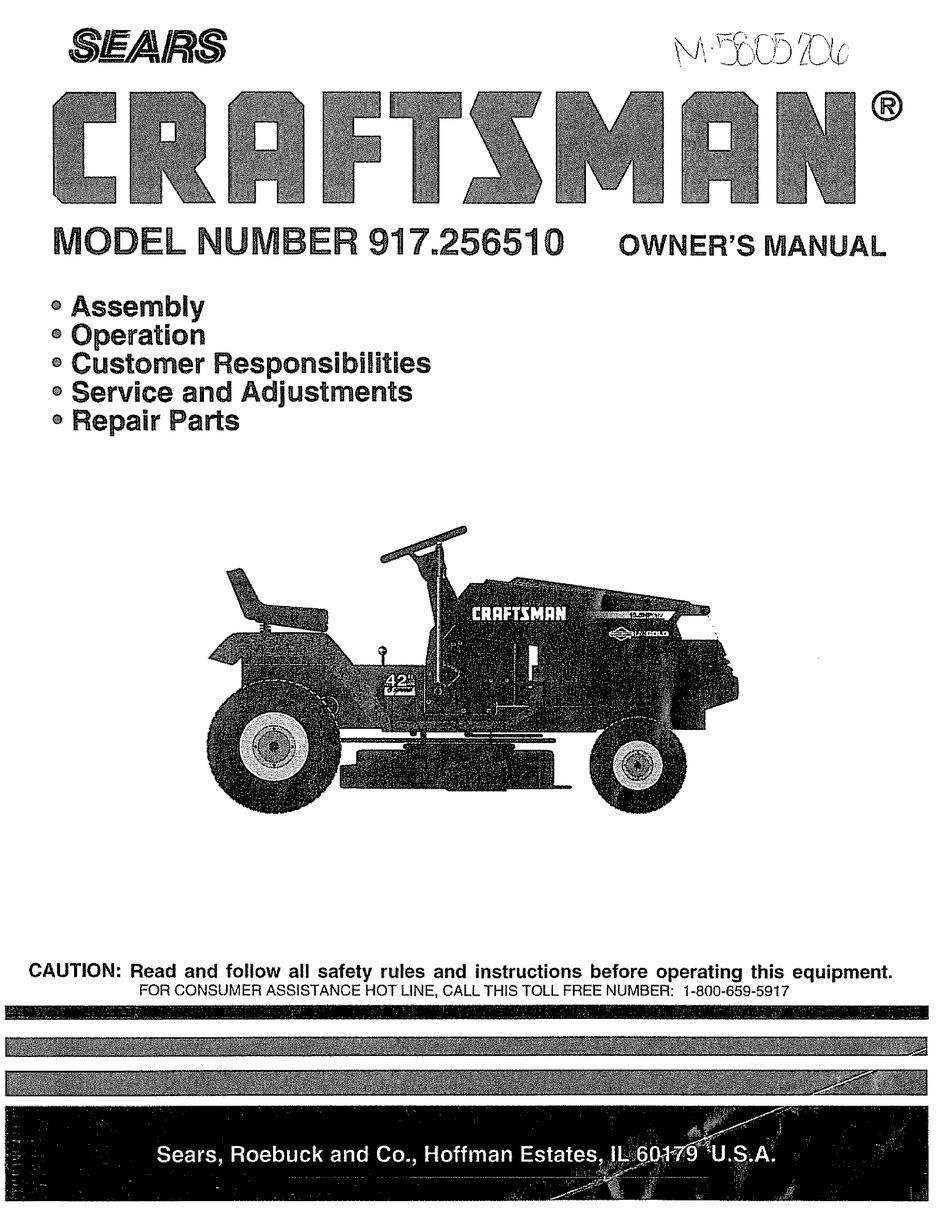 CRAFTSMAN 917.2565 OWNER'S MANUAL Pdf Download | ManualsLib