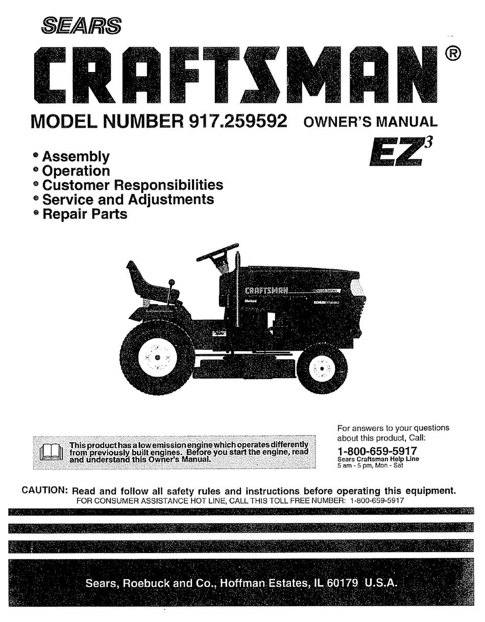 CRAFTSMAN 917.259592 OWNER
