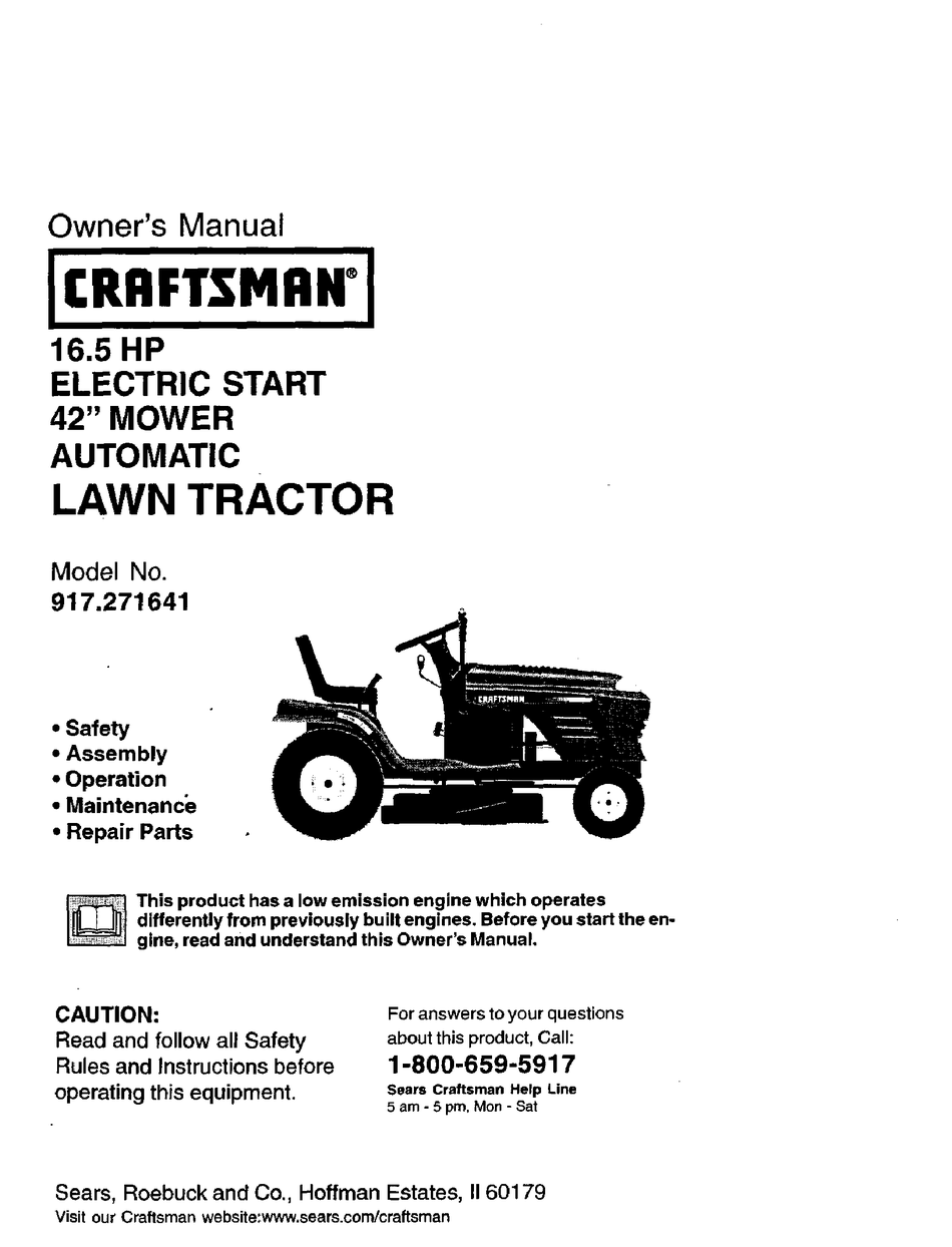 Craftsman 917 271641 Owner S Manual Pdf