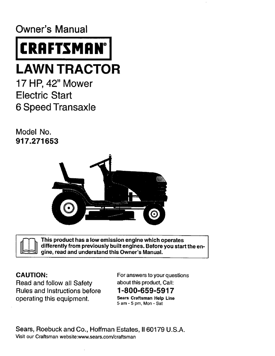 CRAFTSMAN 917.271653 OWNER'S MANUAL Pdf Download | ManualsLib