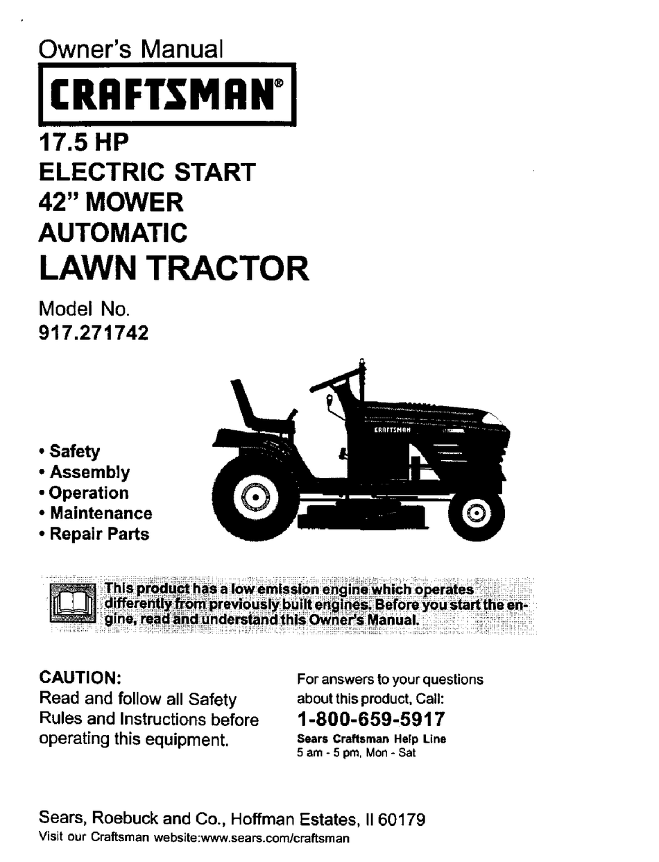 Craftsman 17.5 hp on sale riding mower parts