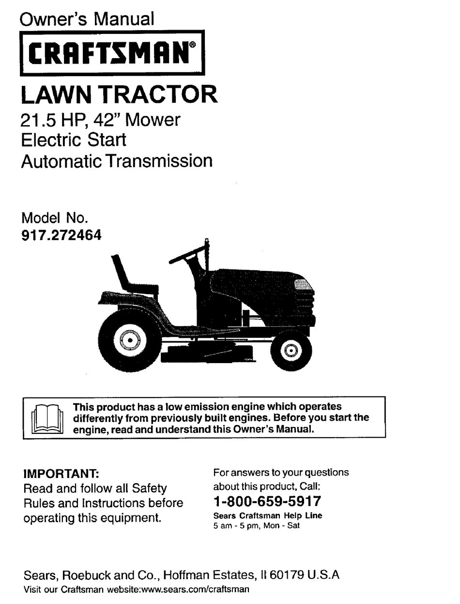 Craftsman lt1000 2025 owners manual