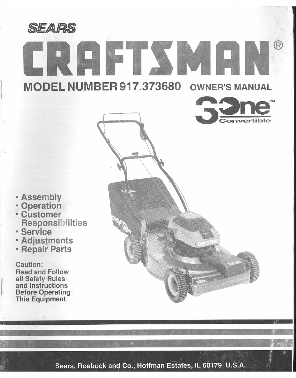 CRAFTSMAN 917.37368 OWNER