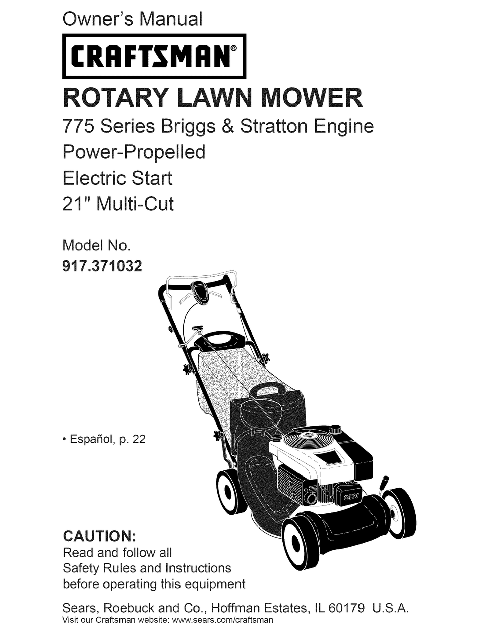 CRAFTSMAN 917.371032 OWNER'S MANUAL Pdf Download | ManualsLib