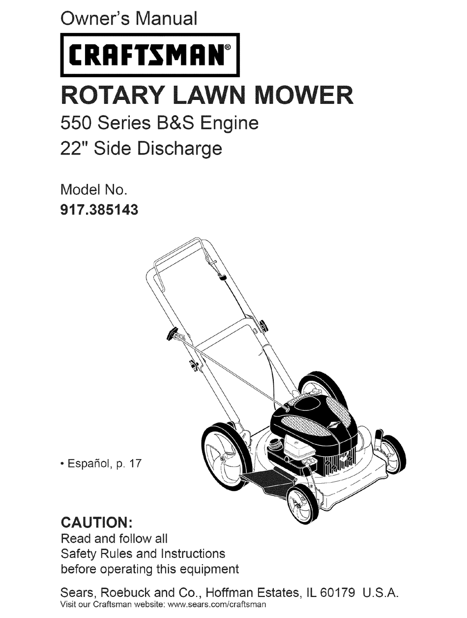 briggs and stratton craftsman lawn mower manual