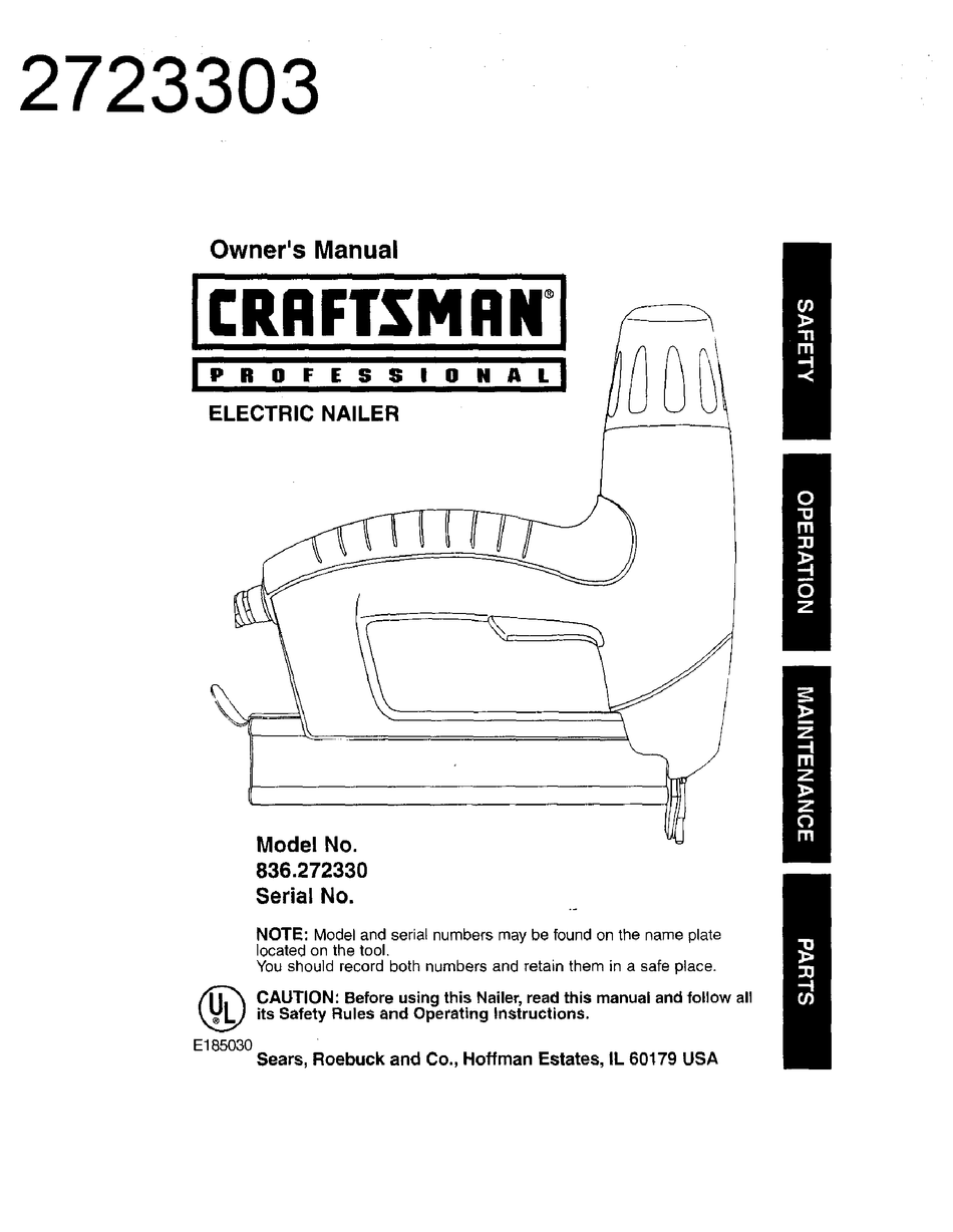 CRAFTSMAN 2723303 836.27233 OWNER'S MANUAL Pdf Download ManualsLib