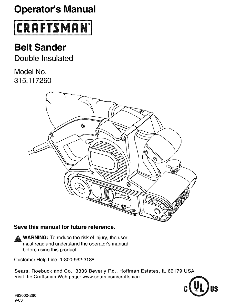 Craftsman 315 11726 Operator S Manual Pdf Download Manualslib