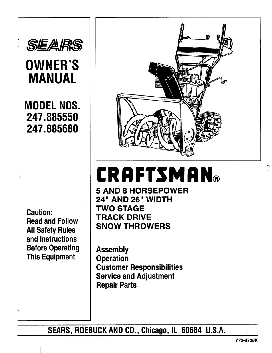 CRAFTSMAN 247.885680 OWNER