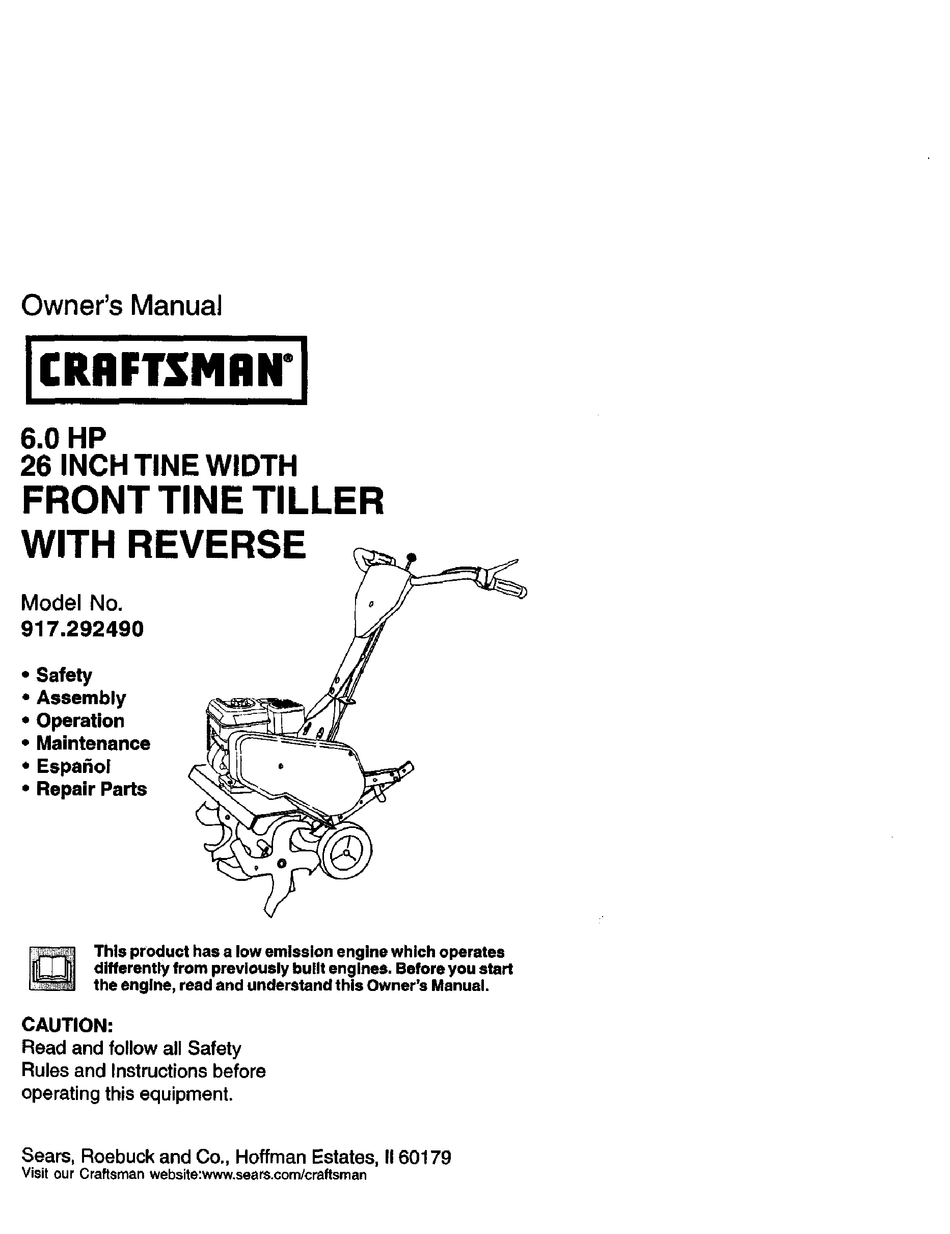 Craftsman 917 29249 Owner S Manual Pdf