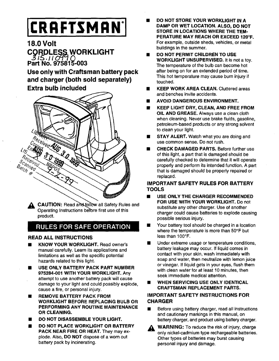 Craftsman lt3000 parts manual