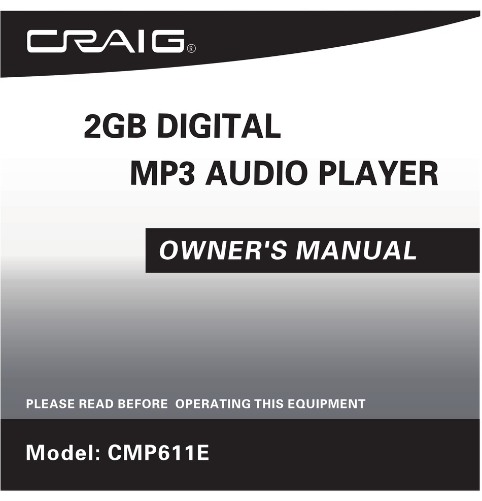 CRAIG CMP611E OWNER'S MANUAL Pdf Download | ManualsLib