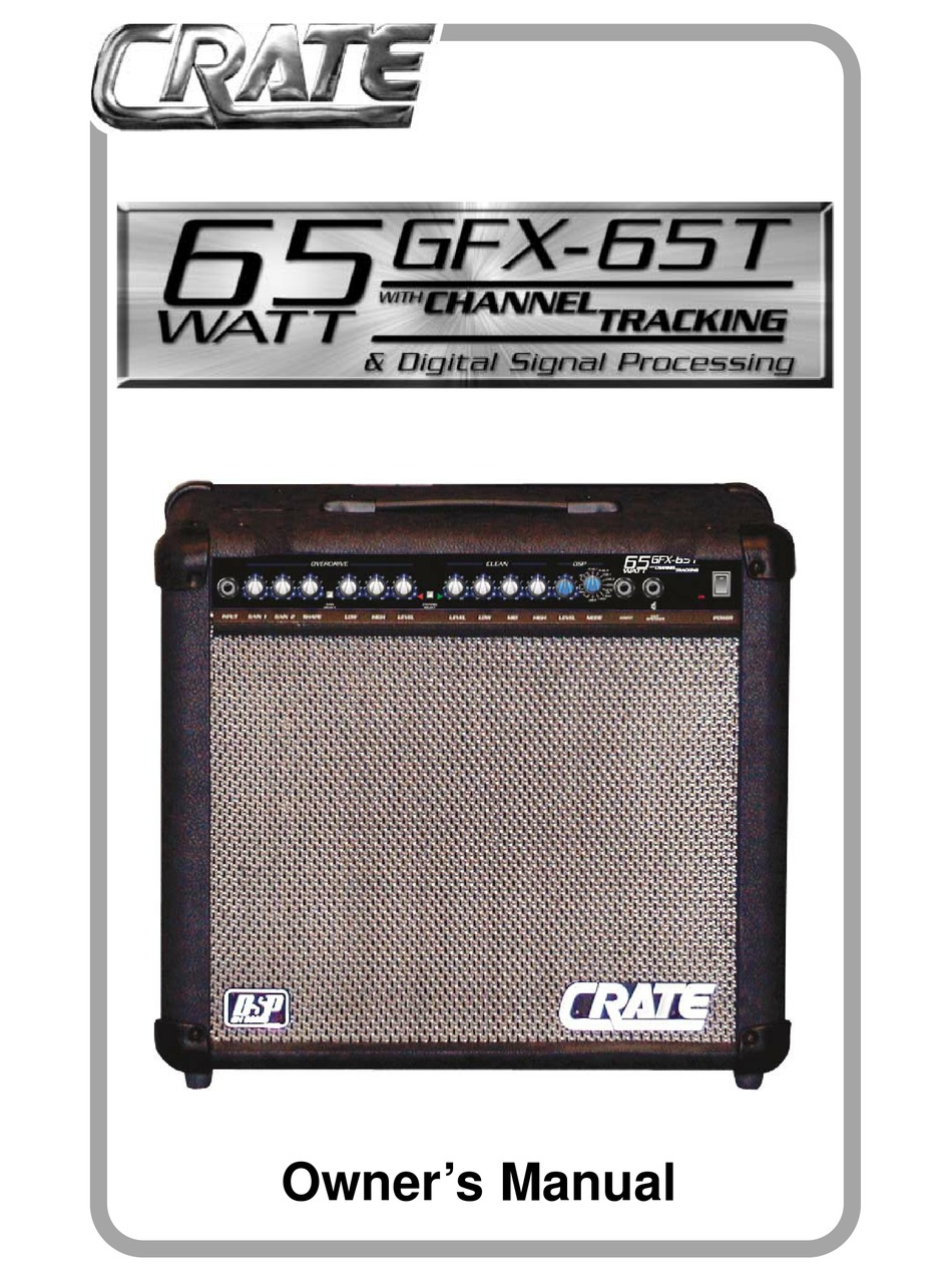 Crate Gfx 65t Owner S Manual Pdf Download Manualslib