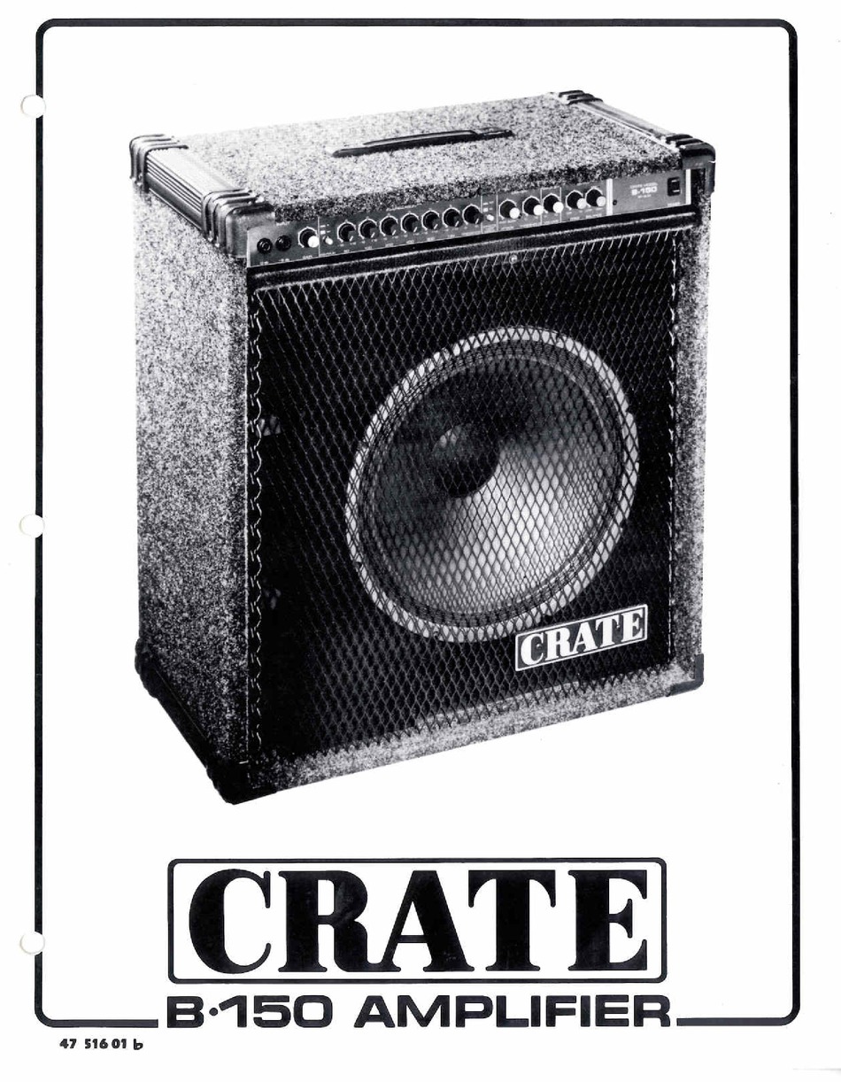 CRATE B-150 OWNER'S MANUAL Pdf Download | ManualsLib