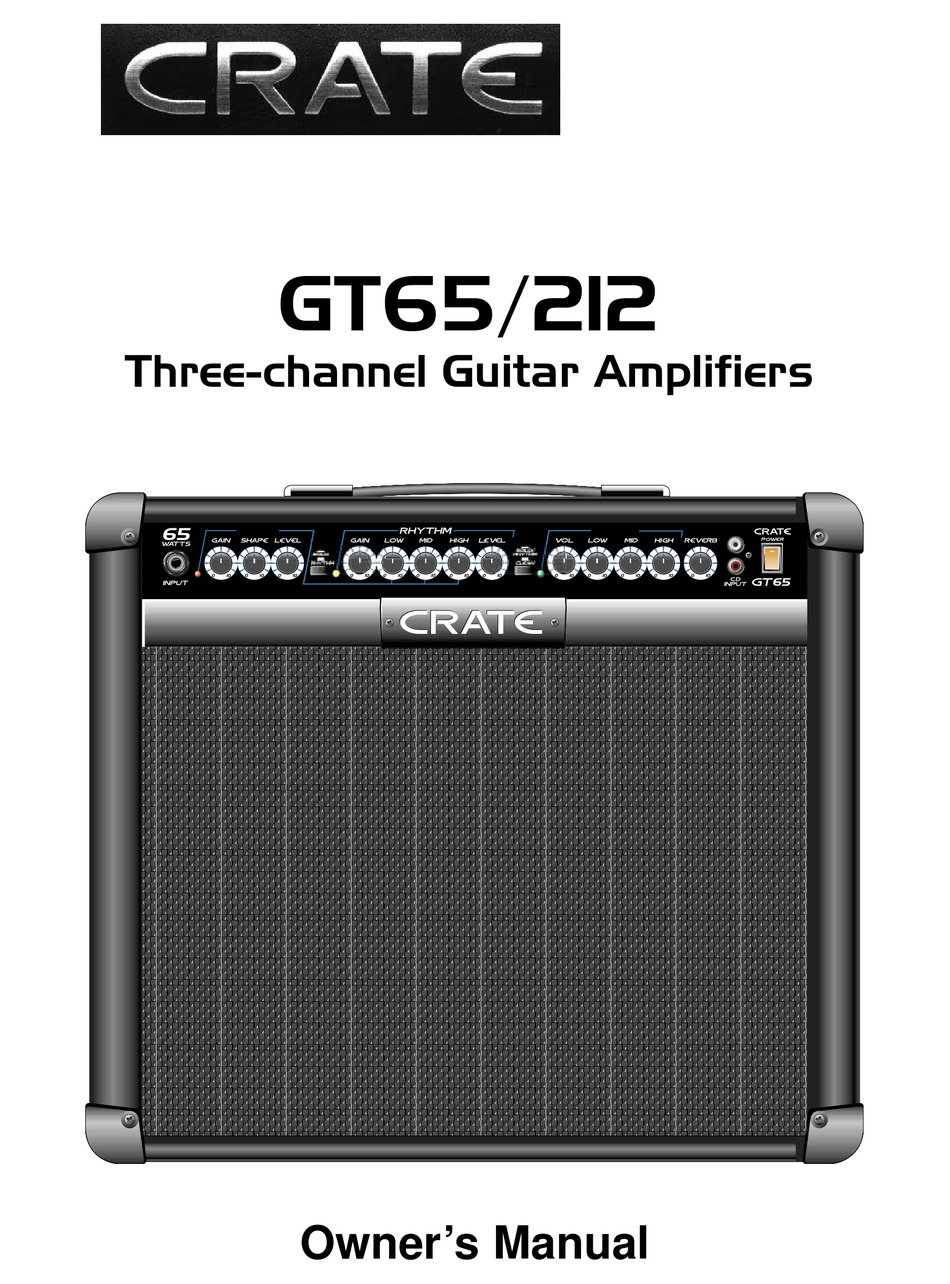 CRATE GT65/212 OWNER'S MANUAL Pdf Download | ManualsLib