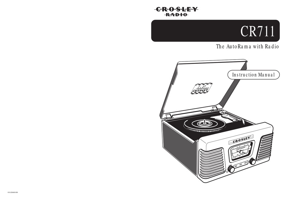 CROSLEY CR711 INSTRUCTION MANUAL Pdf Download ManualsLib