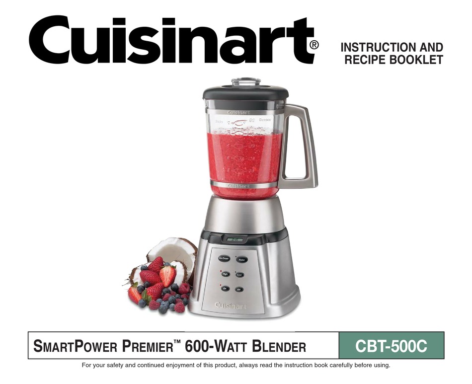 Cuisinart Blender CBT-500 Smart Power Premier 600-Watt Motor Base