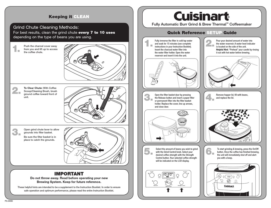 CUISINART PG26692 USER MANUAL Pdf Download ManualsLib