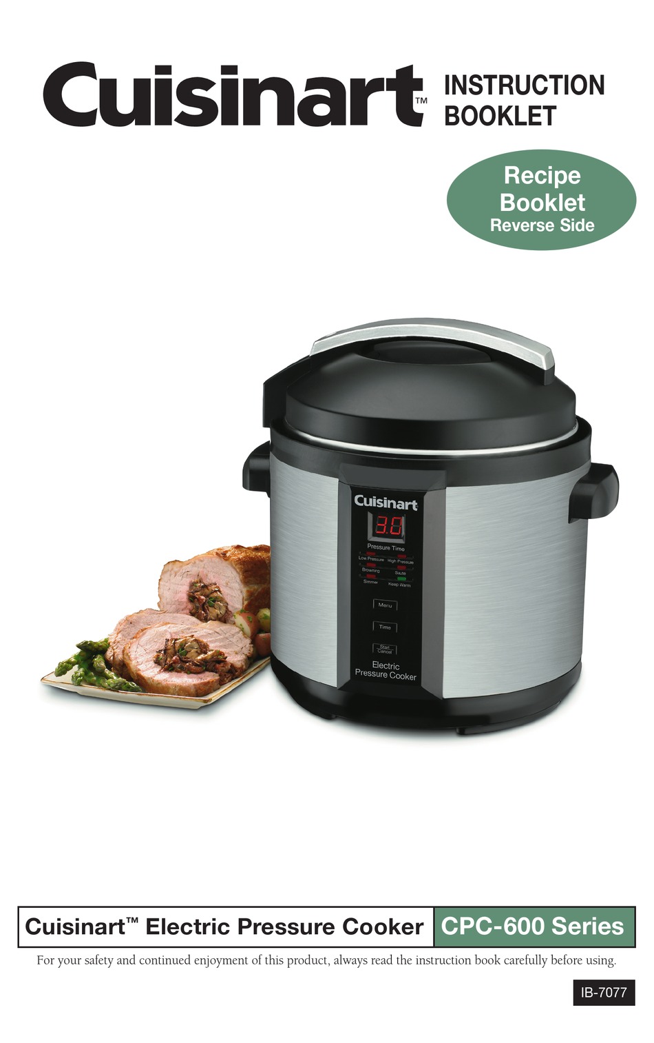 CUISINART CPC600 INSTRUCTION BOOKLET Pdf Download ManualsLib