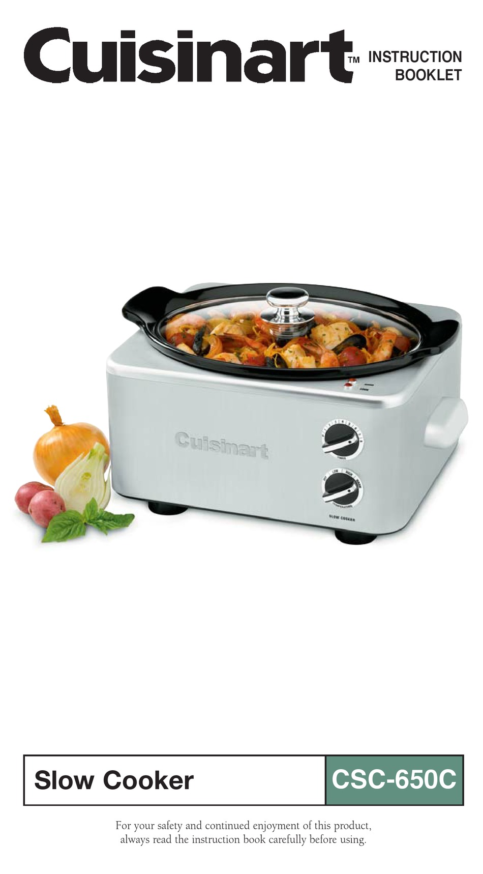 CUISINART CSC650C INSTRUCTION BOOKLET Pdf Download ManualsLib