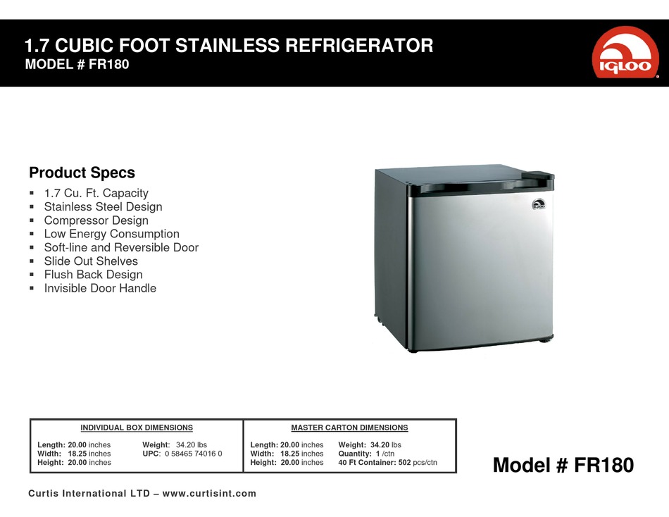 IGLOO FR465 SPECIFICATION SHEET Pdf Download ManualsLib, 42 OFF