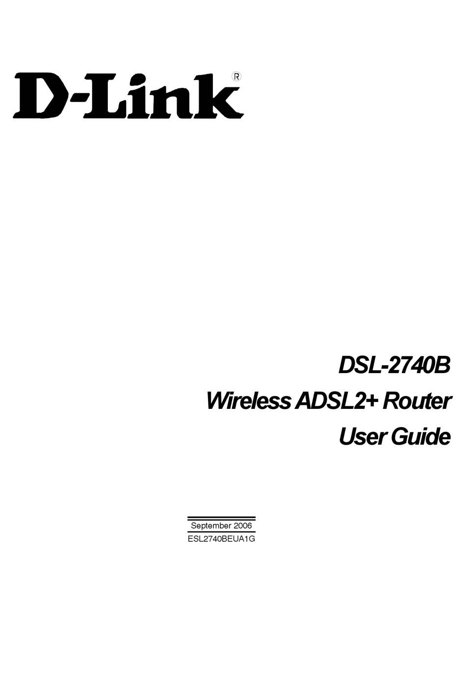 D-LINK DSL-2740B USER MANUAL Pdf Download | ManualsLib