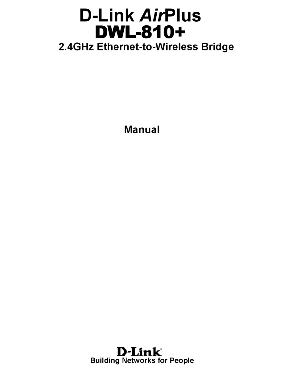 D-Link D-Link DWL-810 802.11b 22Mbps Ethernet to Wireless Bridge 