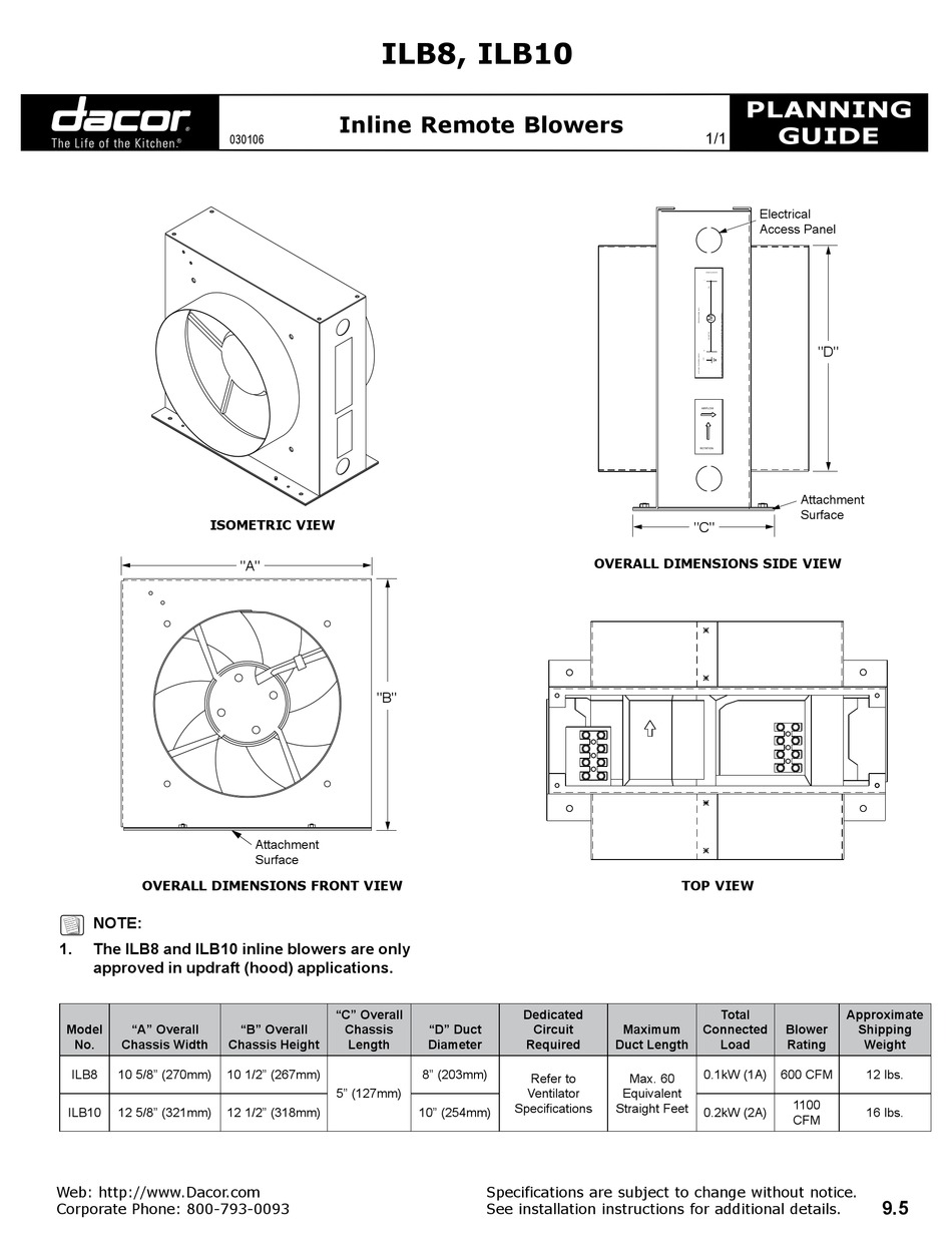 DACOR ILB10 PLANNING MANUAL Pdf Download ManualsLib