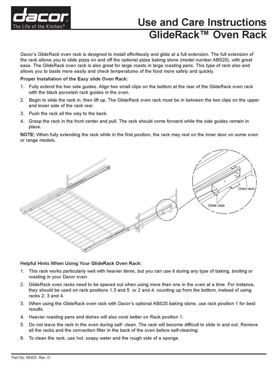 How To Remove Oven Glide Racks 