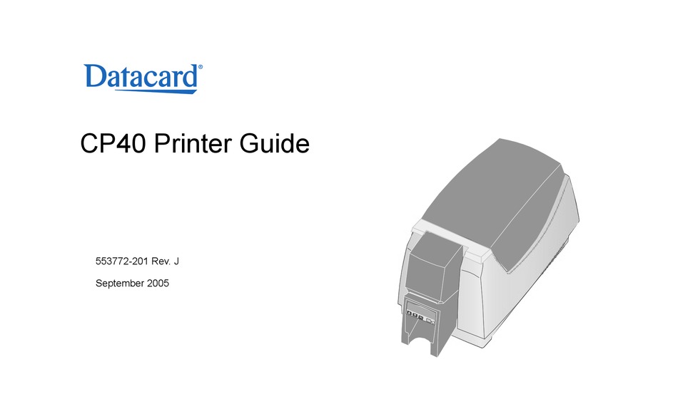 DATACARD CP40 PRINTER MANUAL Pdf Download ManualsLib