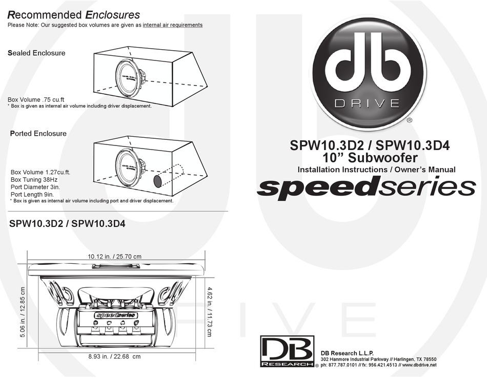 speed series db drive 10