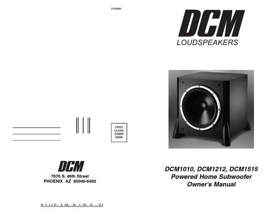 dcm sw10 subwoofer