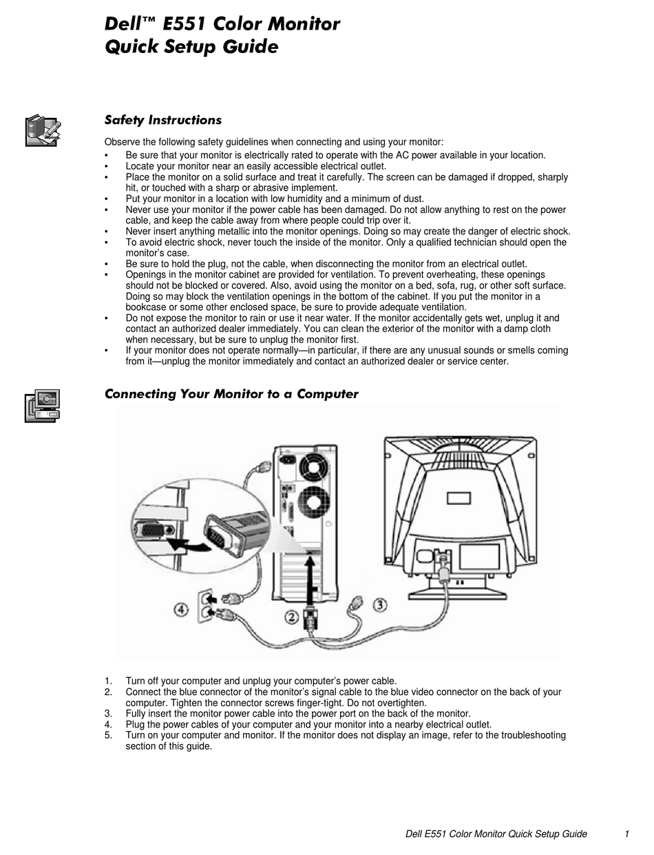 DELL E551 QUICK SETUP MANUAL Pdf Download | ManualsLib