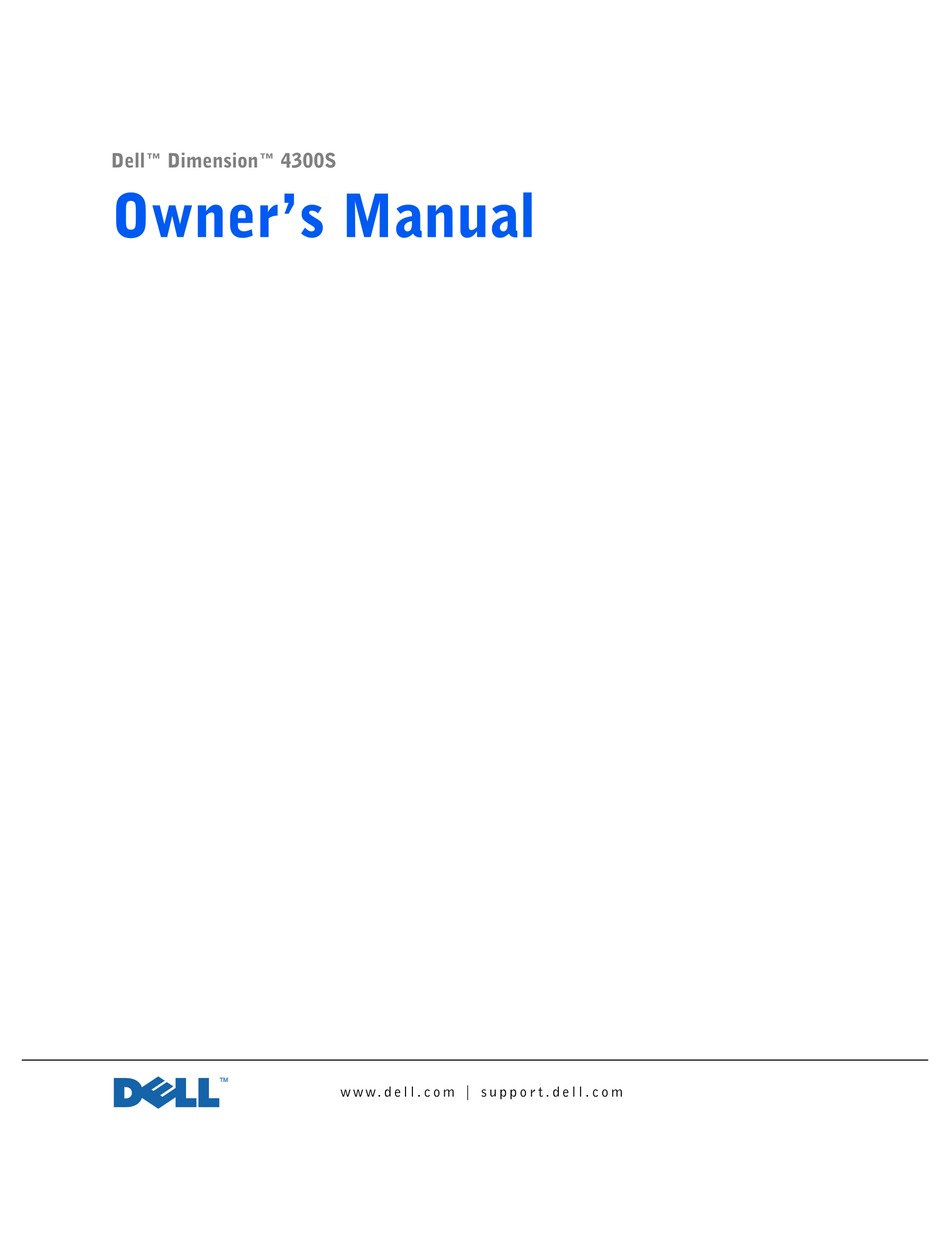 DELL DIMENSION 4300S OWNER