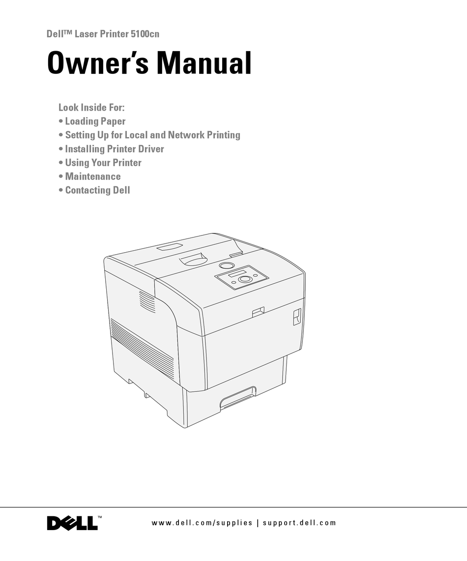 DELL 5100CN OWNER'S MANUAL Pdf Download | ManualsLib