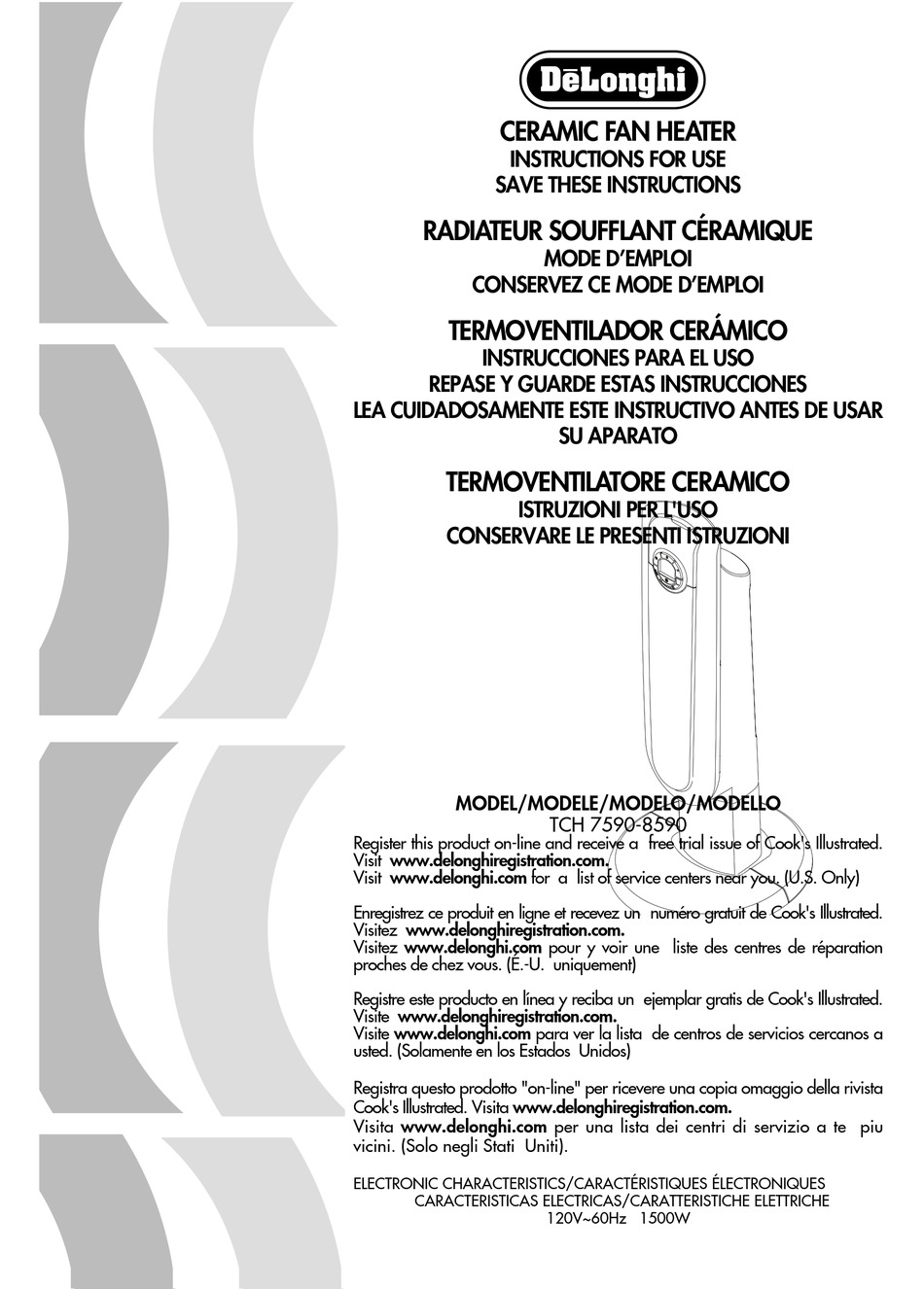 Troubleshooting DeLonghi TCH 7590 8590 Instructions For Use