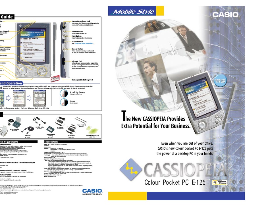 Nueva batería para Casio Cassiopeia E100 Cassiopeia E105 Cassiopeia E-115 jk-210lt