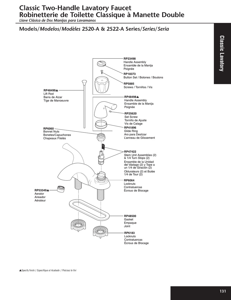 DELTA CLASSIC 2520A SERIES PARTS LIST Pdf Download ManualsLib