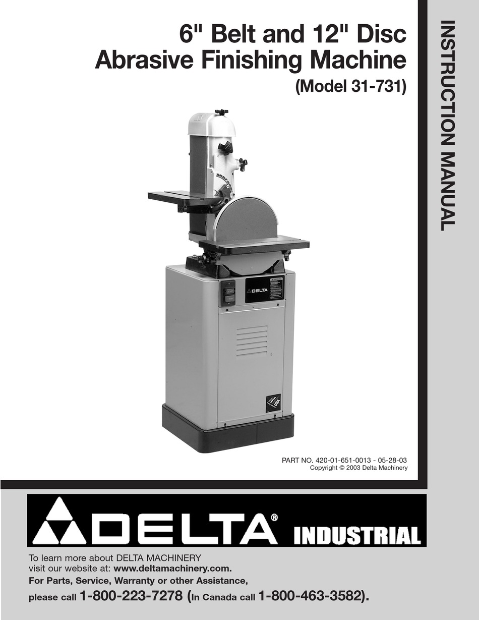 DELTA 31 INSTRUCTION MANUAL Pdf Download | ManualsLib