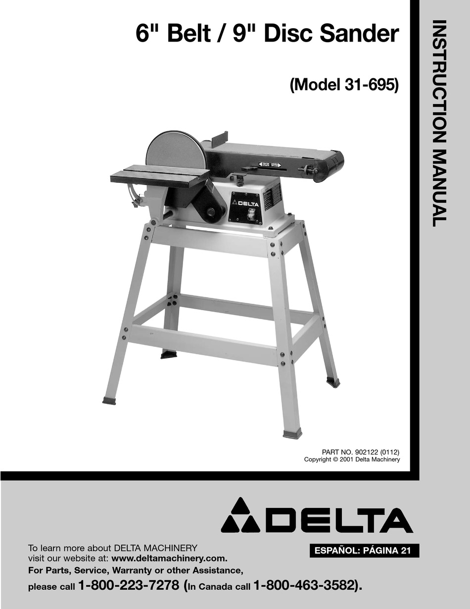 Delta 31 695 Instruction Manual Pdf Download Manualslib